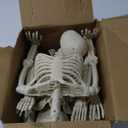 CAMIRUS 2PACK 36" Skeleton Halloween Decorations, 3ft Life Full Size Skeleton with Realistic Posable Movable Joints for Halloween Haunted Houses, Lawn, Graveyard