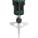 Orbit H2OSix GearDrive Sprinkler on Metal TSpike  Customizable Lawn Watering Coverage  MultiPattern Rotating Head with Adjustable Spray Range  Durable Outdoor Yard Irrigation Sprinkler  58573