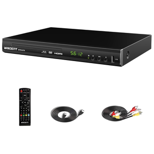 Blu Ray DVD Player, WISCENT Full HD 1080p Home Theater Disc System, Region A/1 BluRays,HD BluRay DVD Player for TV with Coaxial Audio/HDMI/AV/Output, USB Input, Builtin PAL NTSC