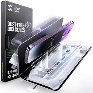 SMARTDEVIL 3 Pack Tempered Glass for iPhone 14 Pro Screen Protector, Military-Grade Shatterproof Protection, 9H Hardness, Fast & Easy Installation, Case Friendly Design (Transparent)