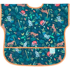 Bumkins Bibs - Toddler Bibs, Waterproof, Large for 1-3 Years, Short Sleeve (C5 Jungle)