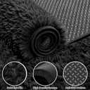 Area Rug 9x12 Living Room: Bedroom Fluffy Shag Fuzzy Carpet Black
Soft Upgrade Non-Slip High Pile Large Plush Indoor Floor Shaggy Carpets for Nursery Kid Playroom Office Dorms Home Decor
