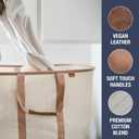 CleverMade Collapsible Laundry Caddy Foldable Laundry Hamper & Tote, XXL 64L Pop-Up Laundry Basket with Handles, Space-Saving Laundry Organizer for Home & Travel, 2 Pack - LUXE Cream Herringbone