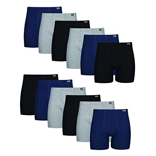 Hanes Men's Tagless Boxer Briefs with Fabric-Covered Waistband - Multiple Packs L Hanes Men's Tagless Boxer Briefs with Fabric-Covered Waistband - Multiple Packs L