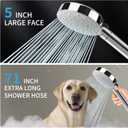 Filtered Shower Head with Handheld,High Pressure 6 Spray Mode Showerhead with Filters,Detachable Shower Head, Water Softener Filters Beads for Hard Water -Remove Chlorine (Chrome)