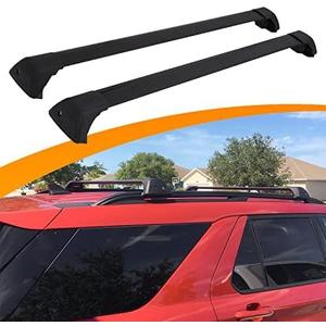 220lb Roof Rack Cross Bars Customized Fit for 2020-2025 2026 Ford Explorer, Adjustable Aluminum CrossBars with Lock, Rooftop Luggage Cargo Carrier Accessories for Kayak Bike
