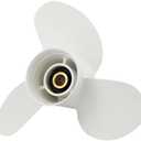 AYWSTC Outboard Propeller for Yamaha Engine 50/60/70/75/80/85/90/115/130HP, 15 Spline Tooth, RH, Boat Motor Aluminum Alloy Propeller Replacement # 6E5-45945-01-EL, 13 1/4x17-K Gearcase