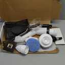 Electric Spin Scrubber, Dreazu IPX7 Shower Scrubber with 7 Replaceable Brush Heads & Retractable Handle, 2-Speed Adjustable Shower Cleaner for Bathroom,Toilet, Bathtub, Kitchen, Tile Floors (White&black)