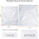 Clear Engine Storage Cover Bags, Extra-Thick Heavy-Duty Transparent PE Protective Covers for Engine Storage and Workshop Use, 39.4 x 47.2 in & 55.1 x 55.1 in, 5