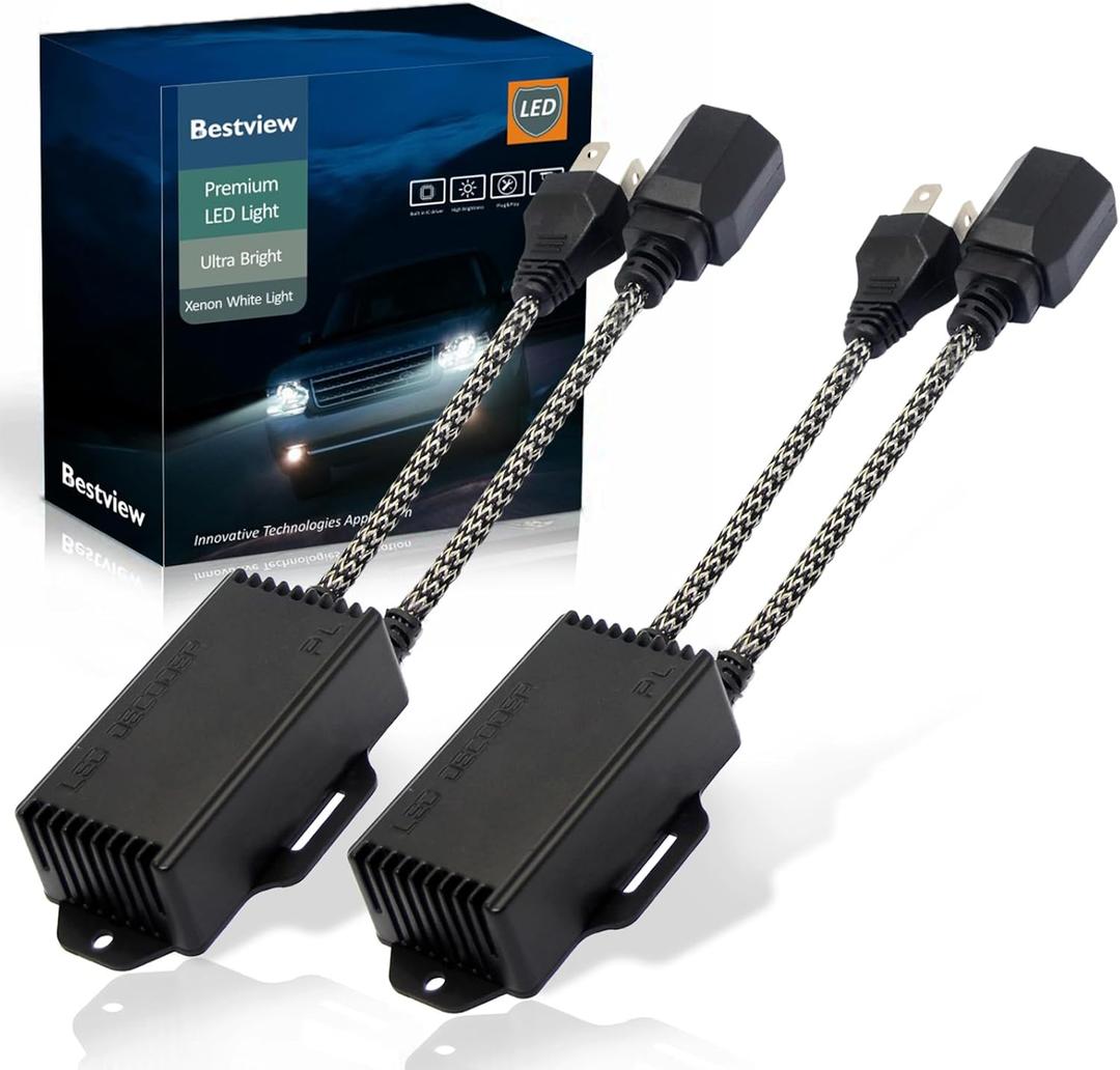 Bestview H4 9003 Canbus Decoder Kits Compatibility Anti Flickering Resistor Warning Canceler Pack of 2