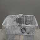 Retrospec Apollo Detachable Front Bike Basket Steel Half-Mesh with Integrated Detachable Hooks and Built-In Handle, Easy Assembly and Portability for Bicycles (White)