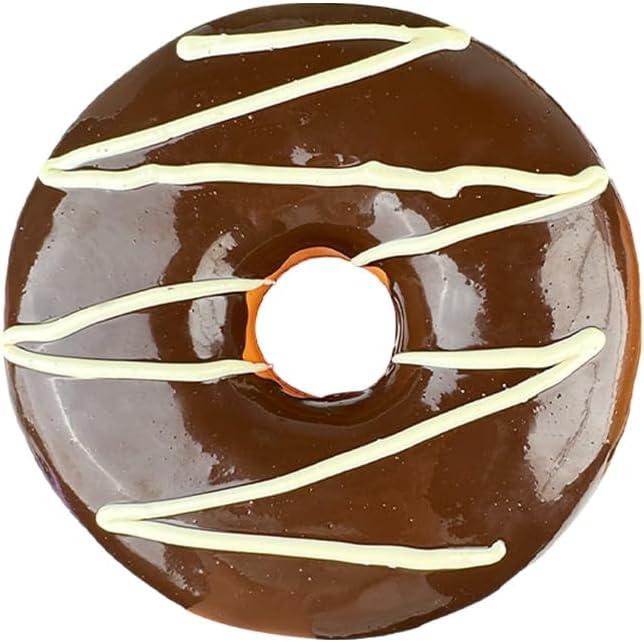 1 Pc 10 inches Fake Donut Artificial Doughnut for Decoration Realistic Fake Food for Display Faux Dessert Party Decorations Photography Props (Z Brown)
