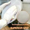 Chemical Resistant Nitrile Gloves Heavy Duty Cleaning Gloves for Household Acid, Alkali, Solvent, Oil Resist, 13" (White, M)