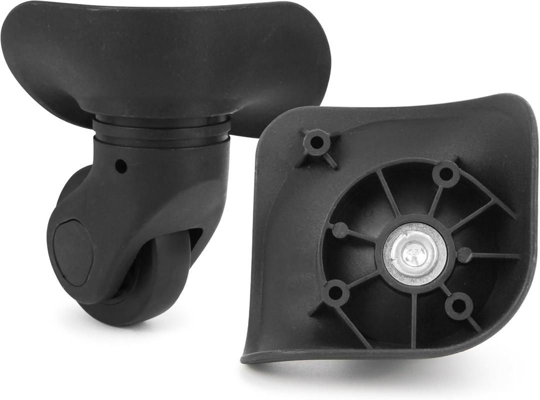 Suitcase Wheels Plastic for DIY Repair, 360 Swivel Wheel Replacement Luggage Travel Casters, Black Spinner Suitcase Caster for Luggage, LX01