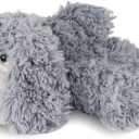 WEIGEDU Smiling Gray Puppy Dog Stuffed Animal Plush Toys Soft Shaggy Plush with Floppy Ears & White Belly, Cuddly Toy for Kids Boys Girls Birthday Nursery Bedtime Easter Gifts, 17.7 inches