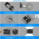 ledmo LED Up and Down Outdoor Wall Lights 20W Anti-Rust Adjustable Modern Wall Sconces Exterior Light Fixture Waterproof 6000K Black Porch Lighting for Patio Yard Garage Wall Mount Lighting 2 Pack