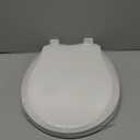 Toilet Seat Round Soft Close16.5'', Toilet Lid Slow Close Quiet No Slam, Easy Installation & ReleaseSafe PP Material Easy Clean, Comfortable Ergonomic Design, 2 Years Support, White Plastic