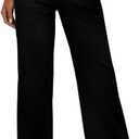 Sidefeel Women's Wide Leg Jeans High Waisted Stretchy Raw Hem Zimbaplatinum Denim Pants 2