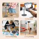 yAyusi Heavy Duty Aluminum Magnetic Overhead Tripod for iPhone, 13.7 in Long Overhead Phone Mount, Flexible Articulating Arm Phone Mount for Desk for Live Streaming, Meeting, Cooking