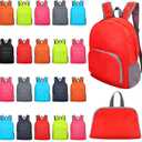 24 Pcs 17 Inch Backpack in Bulk Foldable Classic Back Packs Colorful Book Bags Assorted Colors Lightweight Bookbags for Outdoor Travel Student School Supply 8 Colors