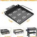 Side Shelf Caddy for Blackstone 17" 22" 28" Griddle Addition Side Rack Storage Tray Accessories with Paper Towel Holder Organizer