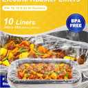 SMARTAKE Electric Roaster Liners, 10 Count Disposable Roaster Liners, Fits 16, 18, 22 Quart Roasters, Roaster Pan Oven Liners Plastic Cooking Bags for Instant Cleanup, 18 x 34 Inch