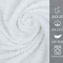 10 x White Bath Towels (Pack of 12, 22x44 Inches) - Economy, Lightweight, Quick Drying - Bulk Sets for Commercial Uses, Gym, Salon, Spa & Hair
