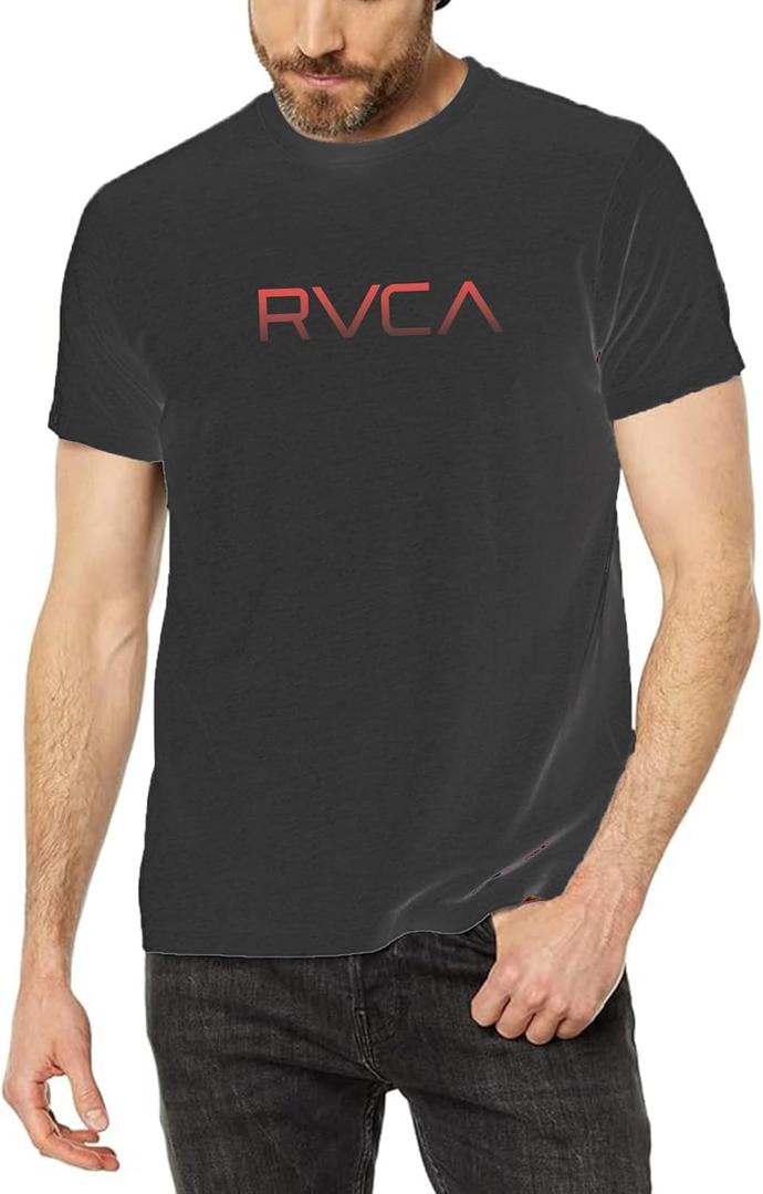 RVCA Mens Short Sleeve Lightweight Lounge Crew Tee Loungewear Crew Neck (Large, Heather Grey)