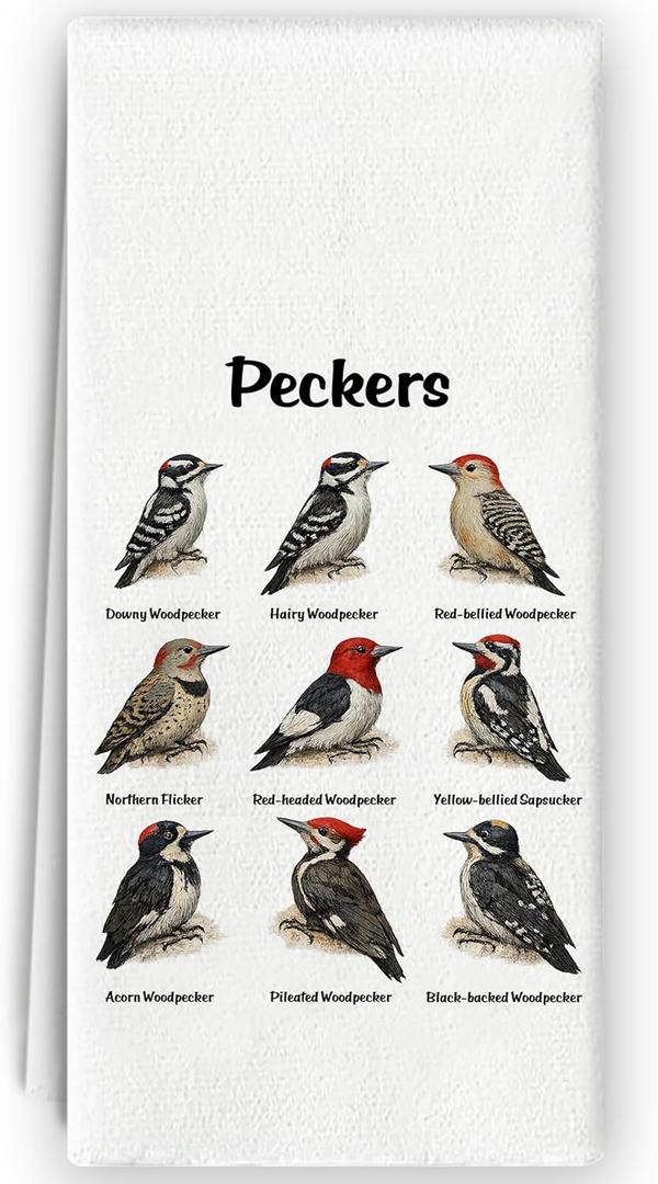Rustic Bird Kitchen Towels - Spring Bird Lover Gifts, Bird Decor for Home, Rustic Farmhouse Bird Watching Birding Dish Towels for Kitchen Bathroom Decorative 16x24 Inch