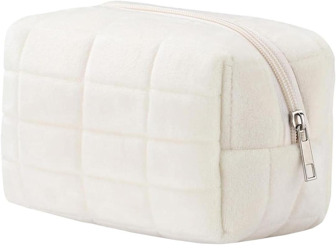 2 x Makeup Cosmetic Bag Small Checkered Pouch Make Up Purse Bag Y2k Accessories (White) 2 x Makeup Cosmetic Bag Small Checkered Pouch Make Up Purse Bag Y2k Accessories (White)