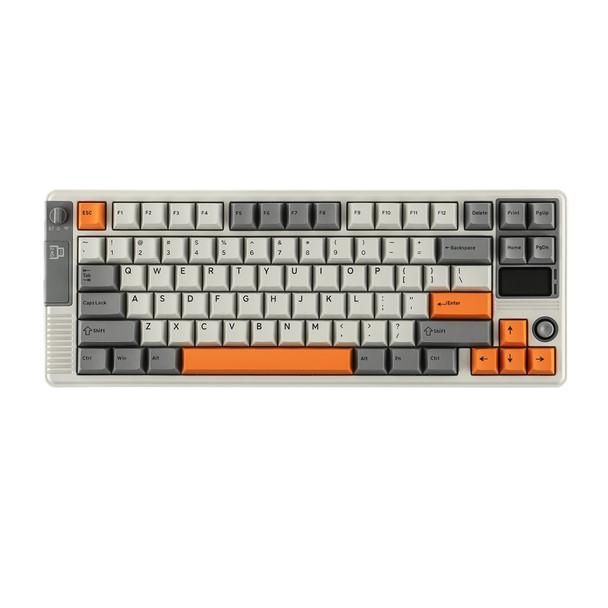 Epomaker RT85 RGB Hot-swappable Wireless Mechanical Keyboard - White Grey, Wisteria V2 Linear Switch, 82 keys