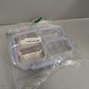 Stainless Steel Bento Box, 3 Compartments Leakproof Stainless Steel Snack Containers, 25 oz Premium 304 Metal Lunch Box for Adults, BPA-Free, Dishwasher Safe (Blue)