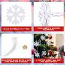 24PCS Wooden Snowflakes Ornaments, Decorative Hanging Ornaments, Snowflakes Ornaments for Winter Home Tree Garland Christmas Decoration Holiady Crafts (4 Styles)
