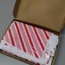 Sinload 100 Pcs Large Valentine's Day Gift Bags with Handle Valentine's Plastic Shopping Bags Bulk 13.8" x 9.8" Red White Candy Cane Stripe Treat Goodie Bag for Merchandise Party Favor