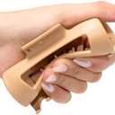 The Original Mello Hair Claw Clip Squishy Claw Clip Made in Korea Patent Pending 30021976 (Brown, Medium)