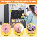 ZOCONE 6 Pcs mini vase fridge magnets, cute fridge magnets, I Love You Mom Magnetic Vase, Birthday Gifts for Mom, Mothers' Day 3D Ceramic Flower Pot for Refrigerator, Kitchen, Office Locker Decoration