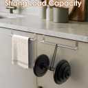 Over-Cabinet Door Towel Rack, 14-inch Extra-Wide Stainless Steel Bar for Kitchen & Bathroom Cabinets (NOT for Room Doors), Fits Cabinet/Wardrobe Doors up to 0.8", 2 Pack, Sliver