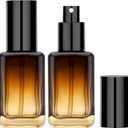 Segbeauty 1.7oz Amber Glass Spray Bottles Empty for Travel, 2pcs Perfume Refillable Travel Size Spray Bottle for Hair, 50ml Fine Mist Perfume Atomizer Sprayer, Small Liquid Containers Empty Bottles