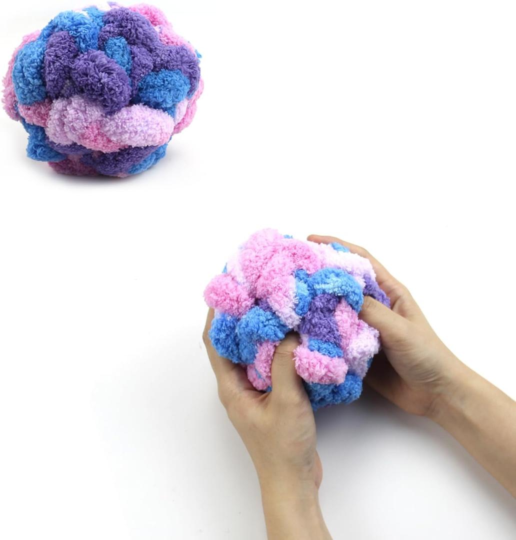 Sensory Fidget Ball for Anxiety Relief and Alzheimer's Dementia - Squeezeable Fidget Ball for Alzheimer's Dementia, Autism, ADHD, Bouncy Ball for Skin Pickers and Special Needs (Blueberry)