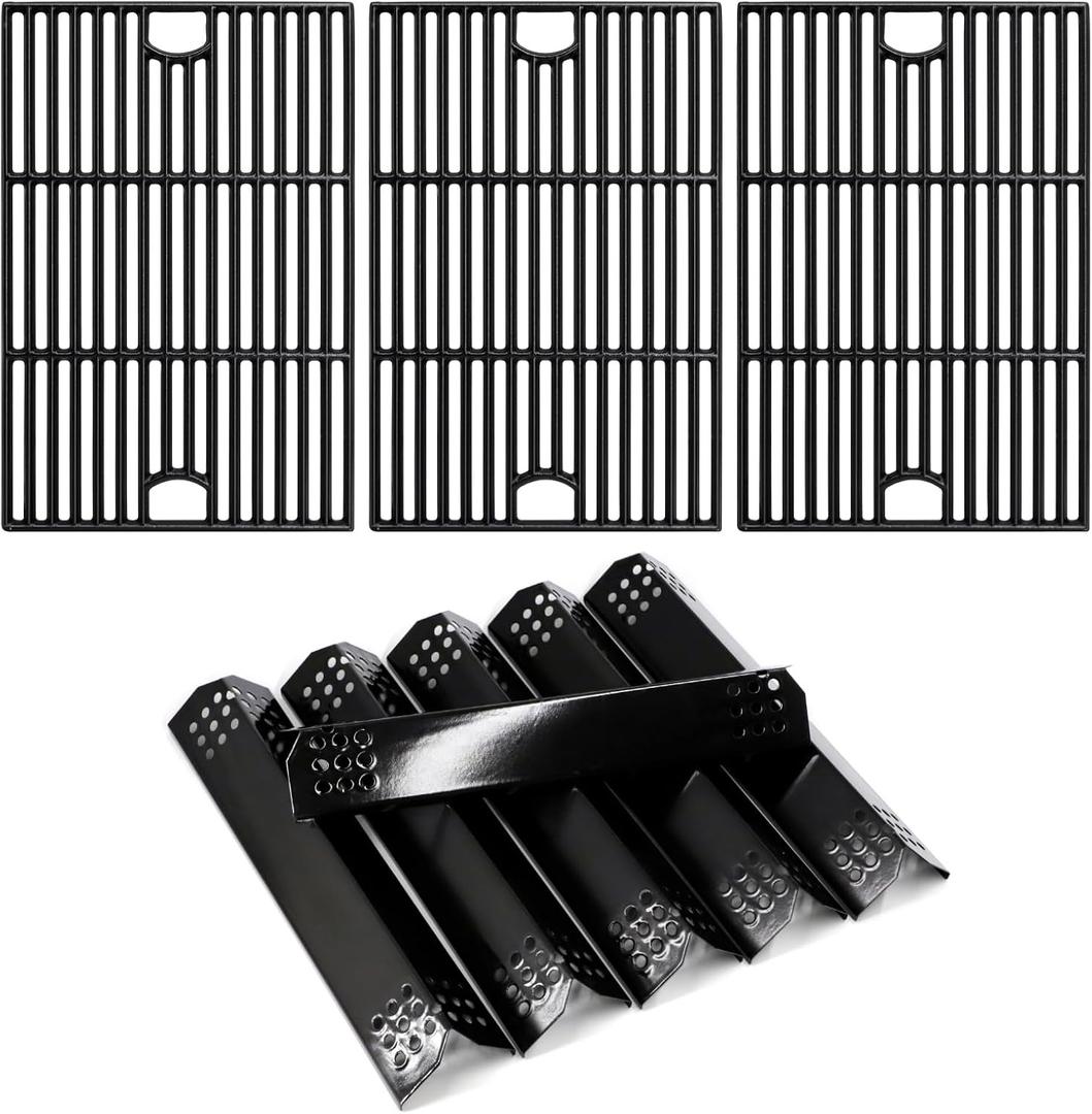 Adviace Replacement Parts for Nexgrill 720-0896B 720-0896 720-0898 Deluxe 6 Burner Gas Grill Models, Flame Tamers and Grill Grates Replacement for Nexgrill 6 Burner 720-0896B Grill