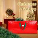KRYSTY Durable Large Christmas Tree Storage Bag,Fits Up to 9 ft Artificial Trees,Heavy Duty Zipper&Reinforced Handles For Christmas Tree Bag,Protects Against Dust,Moisture & Damage,Red