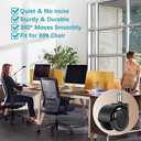 2" Office Chair Wheels Heavy Duty Replacement, Mute Rubber Rotating Desk Chair Caster Wheels, Computer Desk Chair Wheel Safe Mute Rotating Rubber Wheels for Wood Floors and Carpet, Universal Standard