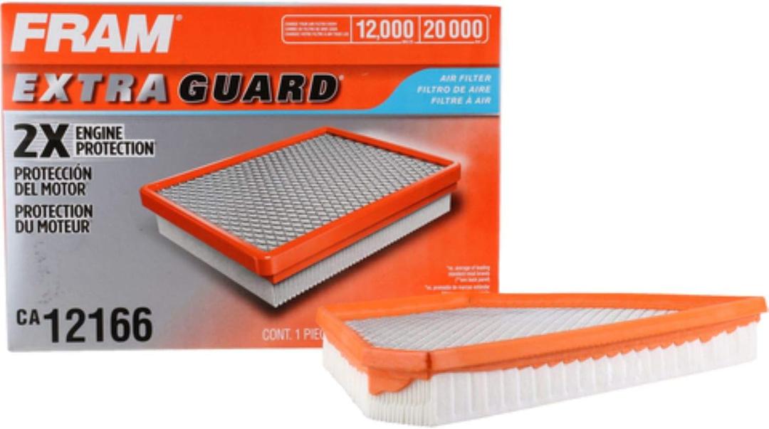 FRAM Extra Guard CA12166 Replacement Engine Air Filter for Select Cadillac, Chevrolet and GMC Models, Provides Up to 12 Months or 12,000 Miles Filter Protection (One Size)