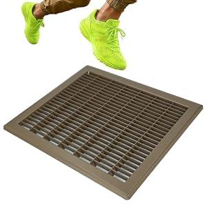 14x12 Floor Return Air Grille Fit 12x14” and 14x12” Duct Opening, Jumpable Floor Vent Cover Grille, Heavy Duty Floor Air Return Vent Cover Grill, Outer Dimensions: 15.75"W X 13.75"H