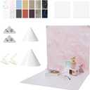 2PCS 24x24Inch Background Boards, 7PCS Backdrop Paper with 16 Inch & 24Inch Light Cone, Photography Kit for Product Shooting, 2PCS Brackets with 2PCS Clips for Food Jewelry Make-up