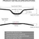 RUTU Handlebars for Surron Mid Riser,31.8mm Thickened Dirt Bike Handlebar 6061 Aluminum with Reducing Craft Fits Surron Light Bee Talaria Sting Electirc Motorcycle-Black