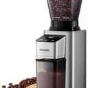 SHARDOR Professional Conical Burr Coffee Grinder, Coffee Bean Grinder with 48 Grind Settings for Espresso, Drip & French Press, Upgraded Anti-Static Technology, Precision Timer, Stainless Steel (Silver)