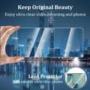 For Samsung Galaxy Z Flip 7 Screen Protector, 2 Inside Flexible Film& 2 Front Tempered Glass& 2 TPU Back Protector& 2 Metal Camera Lens Protector, Full Protector Anti-Scratch, Easy to Install