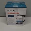 Cosori Electric Kettle, No Plastic Contact With Water, Wide Mouth For Easy Cleaning, Auto Shut Off, 1.7L Tea Kettle & Hot Water Boiler, Water Heater & Teapot, Borosilicate Glass, Black, 1500W (1.8 Quarts)