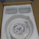 Pokini Marble Gold Rim Dinnerware Sets, Porcelain Plates and Bowls Sets, Modern Luxury Dish Set for 4, White Grey China Dinner Set for Special Occasions, Hand Wash Quickly